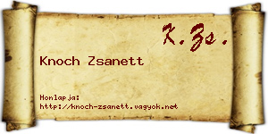 Knoch Zsanett névjegykártya