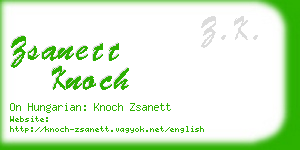 zsanett knoch business card
